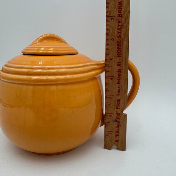 Vtg Nancy Calhoun China Teapot Marigold Marked "SAMPLE" One of a Kind Flamingo - Picture 7 of 10